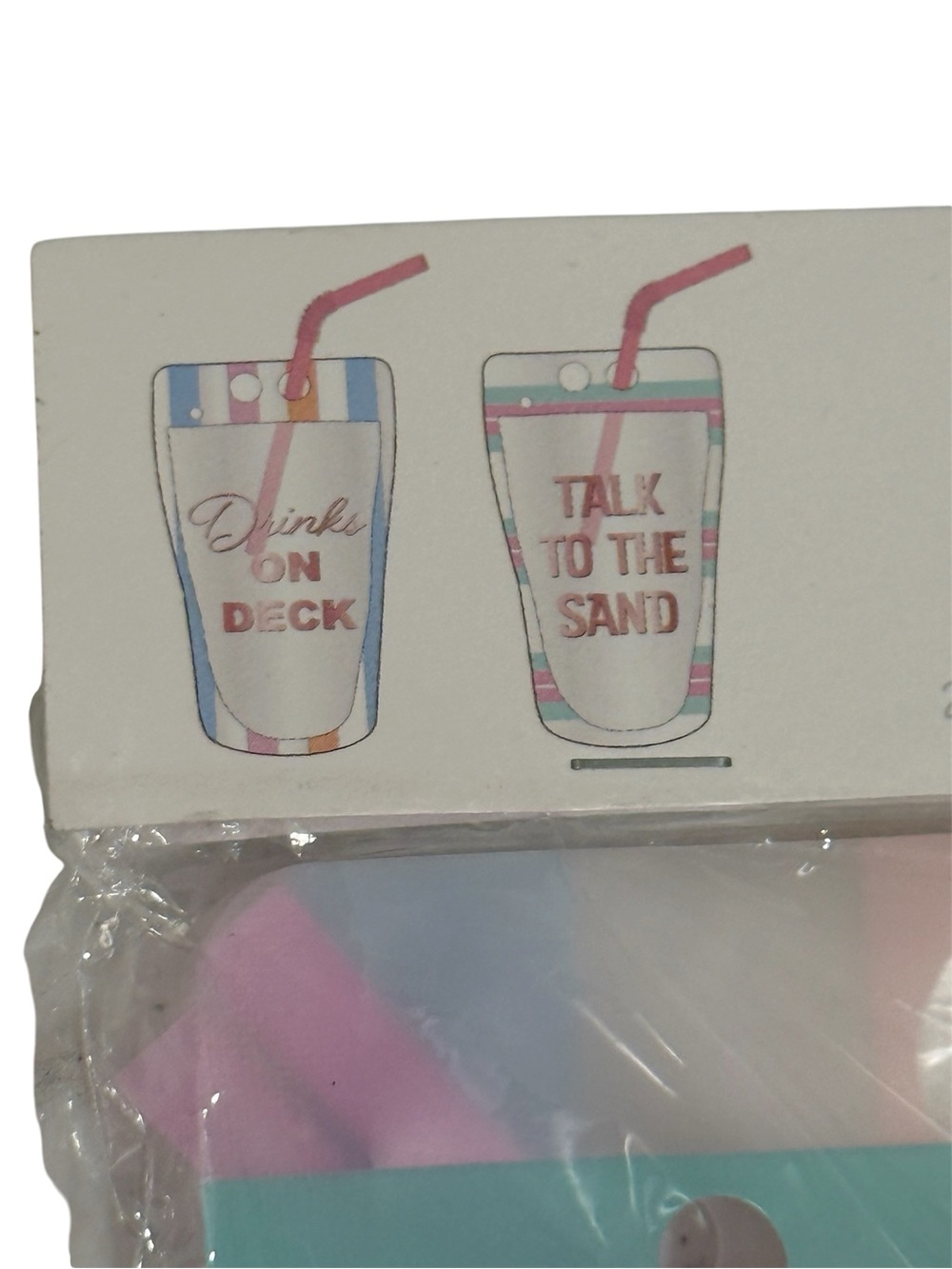 NEW Claire’s Drink On Deck Pastel Beach Cup Party Straws ~ 10 Total